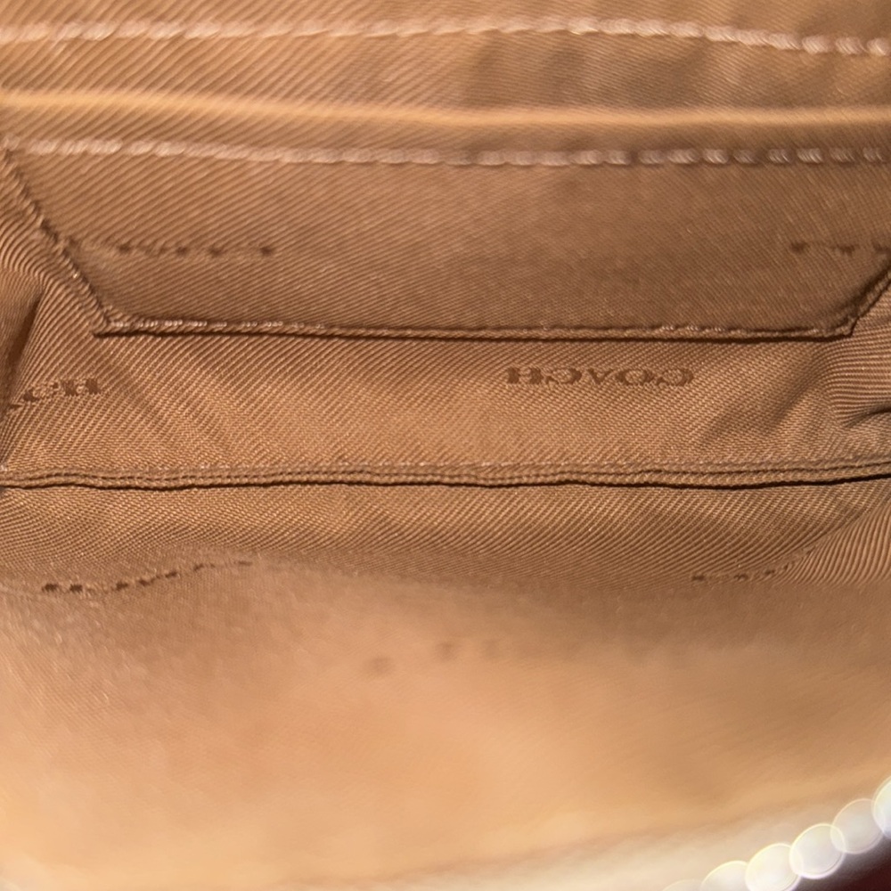 Coach Wristlet with pink Leather & Classic Coach Pattern - Picture 4 of 6